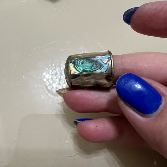 Colorful Sterling silver Abalone Shell and mother of pearl thimbles - Picture 6 of 15